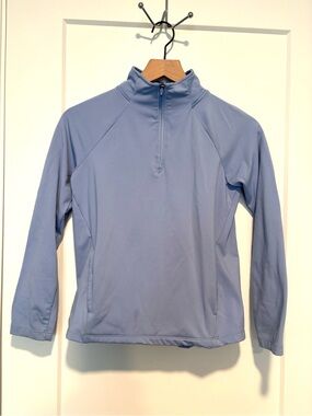 Yogalicious Periwinkle Girl’s Quarter-Zip Performance Pullover. Size L (12)